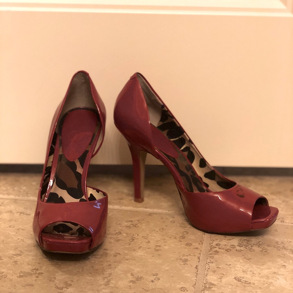 Jessica Simpson Red Peep Toe Heels